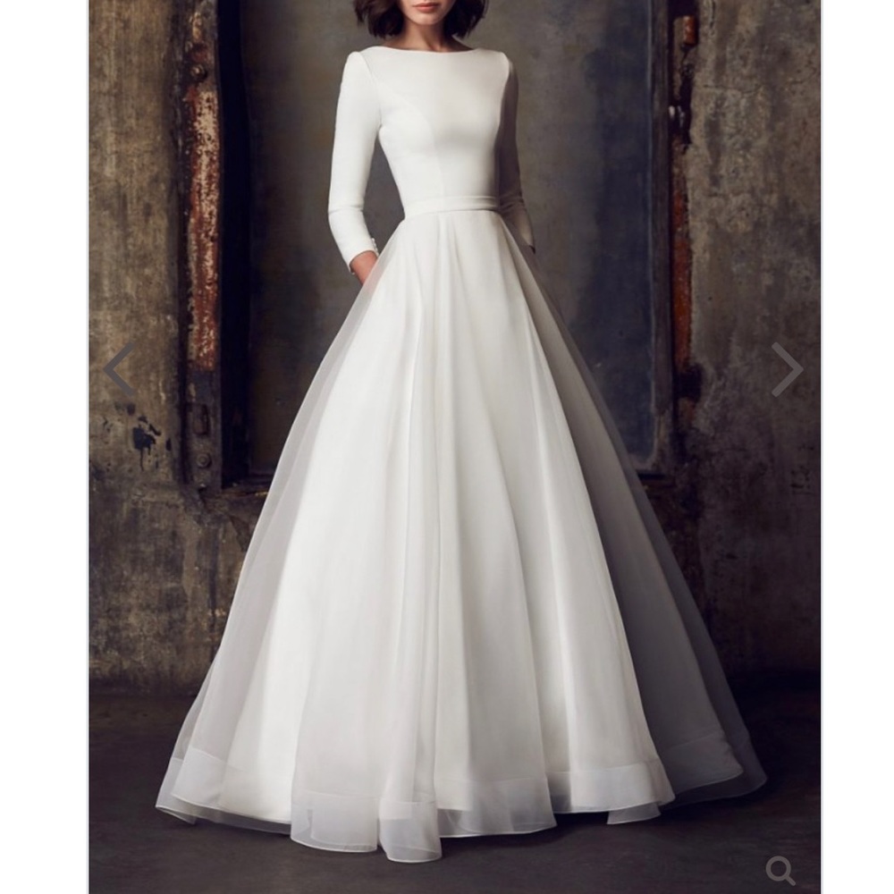 Mikaella Bridal 2308 | Crepe | ¾ Length Sleeve